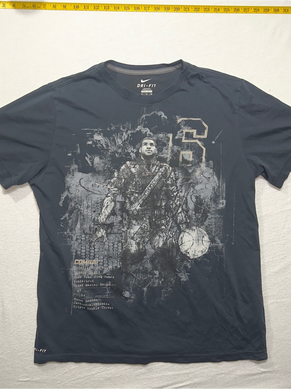 Nike Men's Navy Blue Graphic Soccer Dri-FIT Tee vintage LeBron James